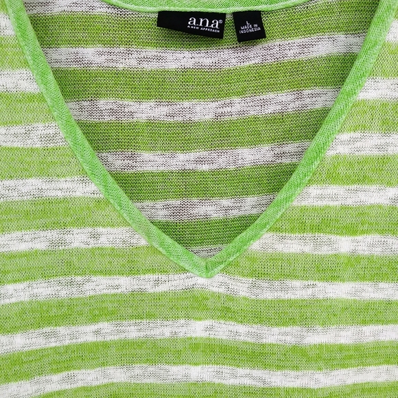 A.N.A. - LADIES SHORT SLEEVE TEE V-NECK STRIPED - Picture 2 of 8